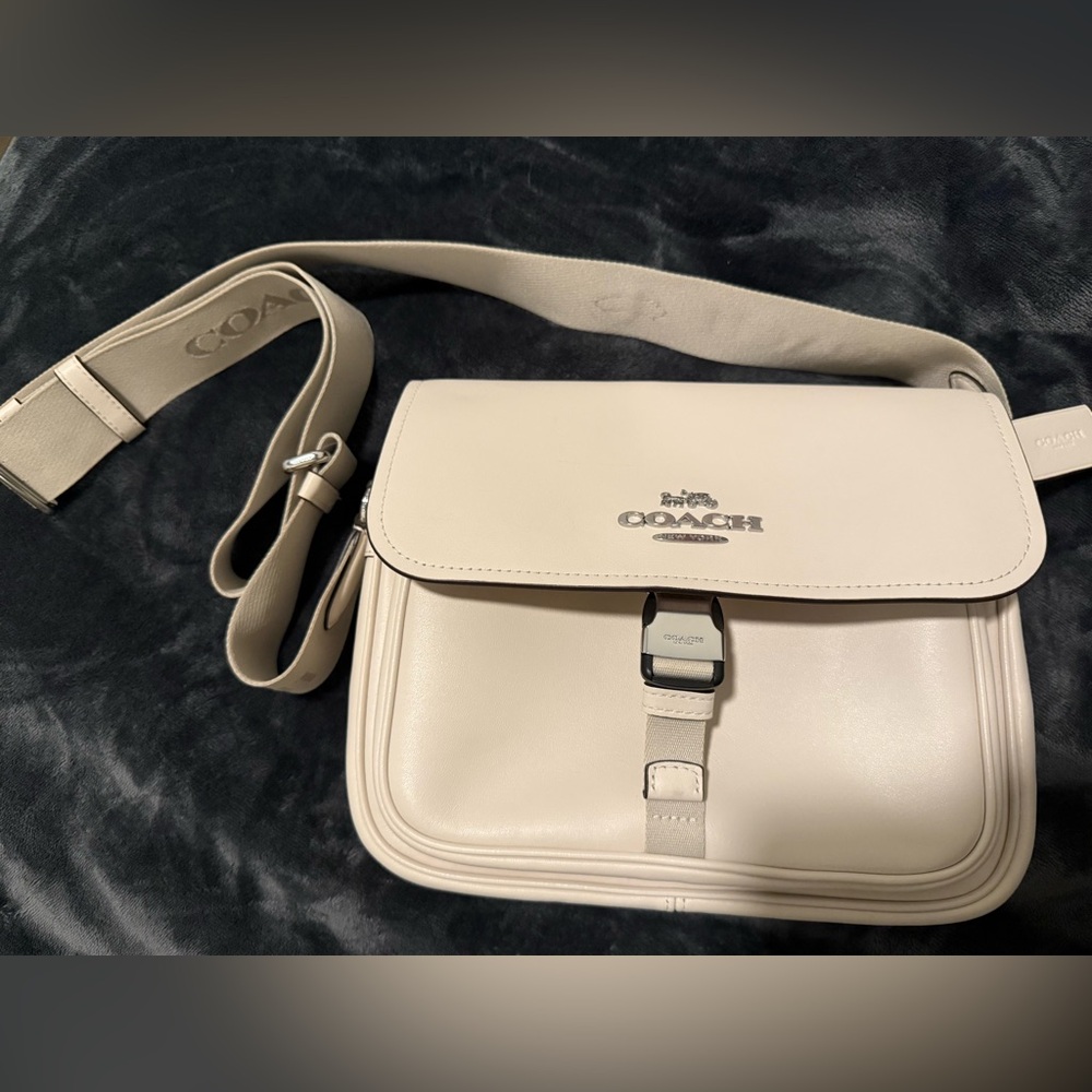 Coach Ivory Crossbody with Logo Detail